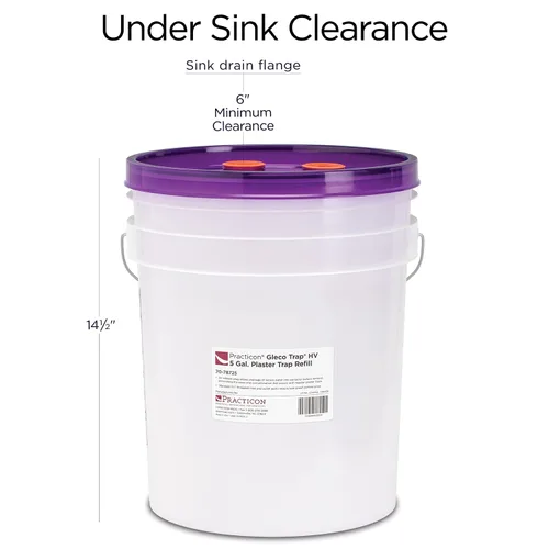 Vista 5 de Practicon 7078723 Gleco Trap HV Kit, 5 gal