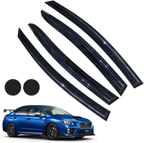 Vista 18 de Protectores de lluvia para Mazda 3 Hatchback 2010-2013, deflectores de ventana lateral con cinta adhesiva para Mazda 3 Hatchback, viseras de ventana