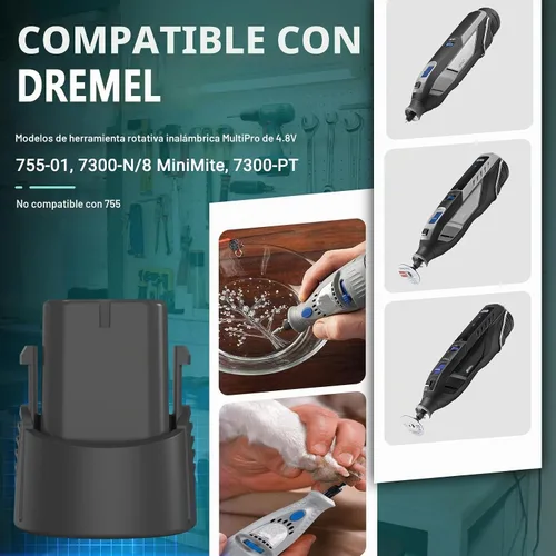 Vista 3 de CREABEST Paquete de 2 baterías Ni-MH de 4.8 V de 3500 mAh compatibles