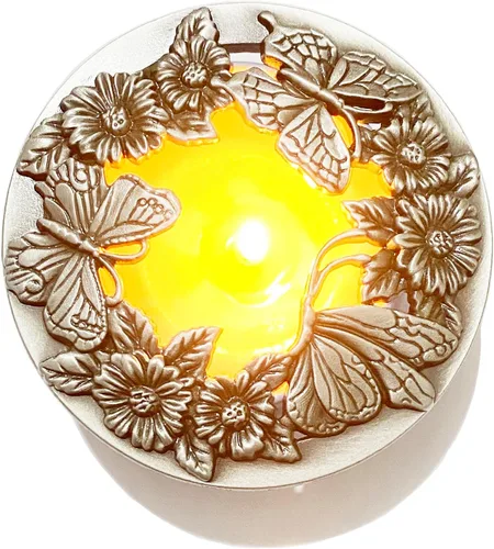 Vista 5 de Golden Bauhinia - Cubierta perfumada para velas, frascos adornados, tapas de sombras, fundas para evitar el tacto, soporte para derretirse