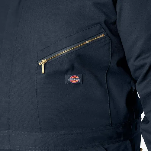 Vista 5 de Dickies - Overol de manga larga de lujo para hombre de 7.5 oz de sarga con cierre frontal para mecánico, uniforme industrial