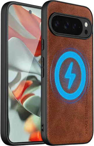 Vista 29 de X-level Funda protectora inalámbrica para Google Pixel 8 Pro, piel azul, ajuste delgado, con protección para lente de cámara