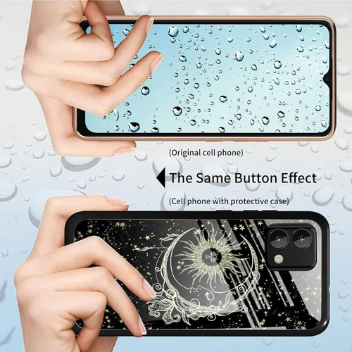 Vista 347 de Funda para Motorola Moto G Stylus 5G 2021 de vidrio templado, funda negra con diseño de mujer negra africana para mujeres y hombres, antiarañazos, a