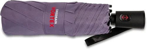 Vista 6 de ShedRain Vortex - Paraguas de viaje plegable y compacto automático, resistente al viento, botón para abrir y cerrar, toldo doble ventilado