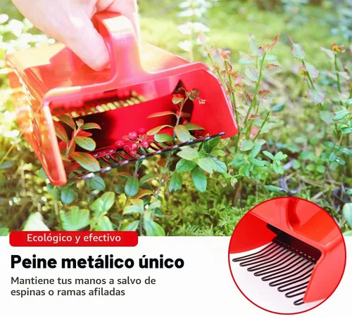 Vista 2 de 1/2/4 Pack Berry Picker, with Metallic Comb and Ergonomic Handle 1 Paquete