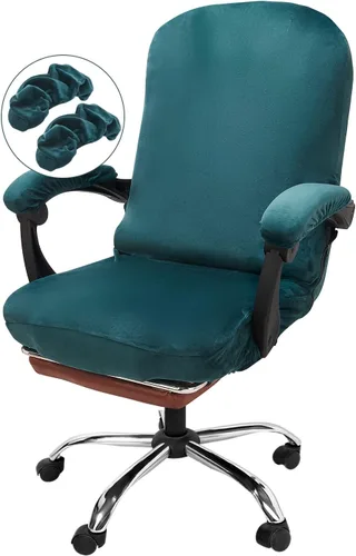 Vista 19 de NeColorLife Funda de asiento grande para silla de oficina de 19.7 a 26 pulgadas, funda elástica para sillas ejecutivas y de juegos, lavable