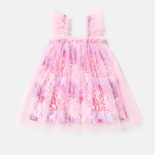 Vista 8 de PATPAT Vestido tutú para niña pequeña, vestidos florales de malla