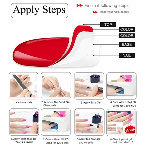 Vista 8 de Vishine Esmalte de uñas de gel French Rose – 0.54 onzas fluidas (0.54 onzas líquidas), color rosa nude, esmalte de gel translúcido para remojar