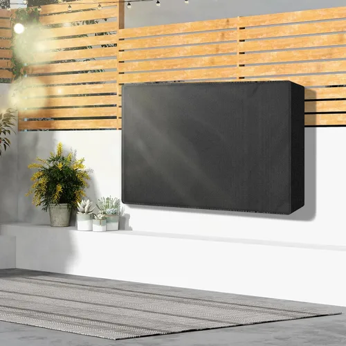 Vista 7 de Funda de TV para exteriores de 30 a 32 pulgadas, resistente a la intemperie, 600D, impermeable, protección completa, para TV de pantalla plana