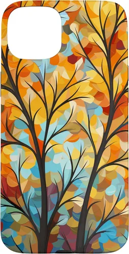 Vista 9 de Otoño y otoño, hojas coloridas, otoño color árbol caso para iPhone 16