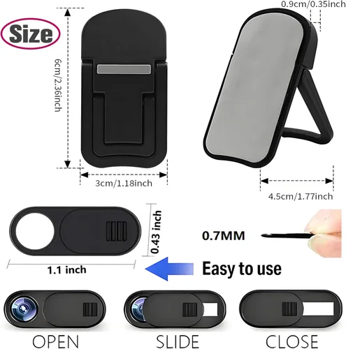 Vista 4 de 2 soportes portátiles para laptop, elevador ajustable para laptop, refrigeración ergonómica, mini soporte invisible para computadora de escritorio
