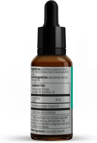 Vista 7 de TALYA Aceite de orégano 0.34 onzas líquidas Aceite de orégano líquido Apoyo inmunológico, alto contenido de carvacrol, salud digestiva Sin OMG