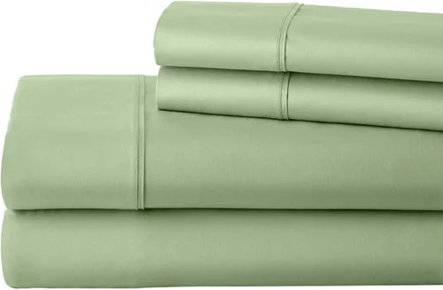 Vista 18 de Real 1000 Thread Count Twin Extra Long Size Sheets 100% Egyptian Cotton 4 PC Sheet Set, Luxurious Bedsheet Sets Soft Silky Sateen Weave, Breathable
