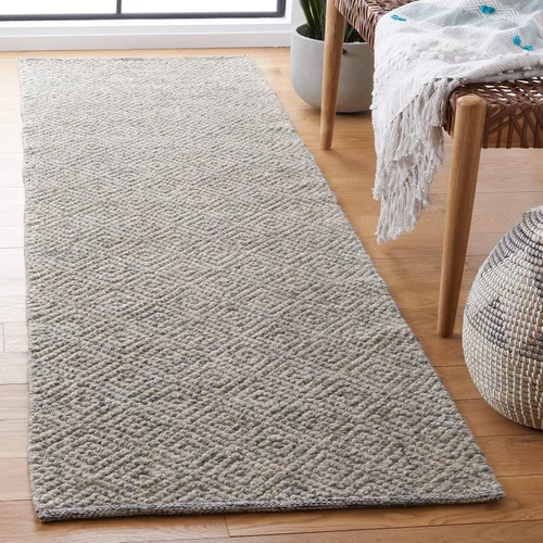 Vista 10 de SAFAVIEH Colección Natura - Alfombra decorativa de 2 x 3 pies, azul, lana hecha a mano, ideal para áreas de alto tráfico en entrada, sala de estar