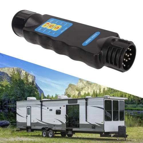 Vista 4 de Probador de circuito de alambre de luz de remolque Conector de 13 pines Herramienta de diagnóstico de coche de remolque para prueba de enchufe