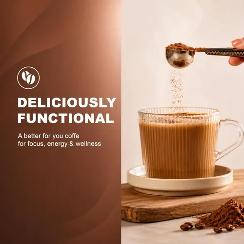 Vista 7 de Nabela Café orgánico moca de hongos Café tostado instantáneo Café árabe colombiano + chocolate + melena de león, chaga, ganoderma Enfoque