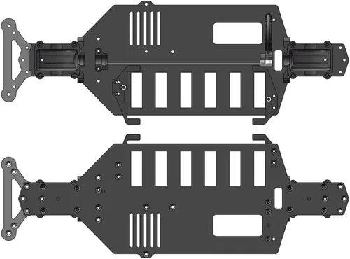 Vista 8 de Caja de cubierta inferior de carbono para Tamiya TT-02 TT-02RS TT-02FT Actualizaciones de chasis