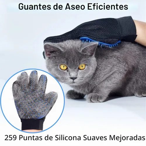 Vista 2 de Cepillo para guantes de aseo para gatos, paquete de 2, herramienta para quitar el pelo de mascotas