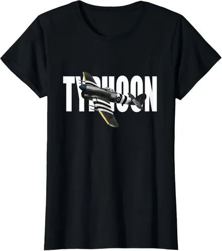 Vista 33 de RAF Hawker Typhoon WW2 Fighter Aircraft T-Shirt