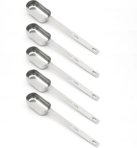 Vista 22 de 1 cucharadita (1/3 cucharada, 0.2 fl oz), cuchara medidora única, cucharaditas individuales de acero inoxidable con mango largo