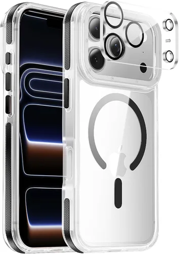 Vista 152 de Funda magnética para iPhone Air con protector de lente de cámara, protección grado militar de 10 pies, compatible con funda MagSafe Slim para iPhone