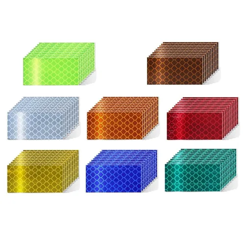 Vista 137 de Pegatinas reflectantes 1 pulgada de diámetro Redondas Reflectoras, Cinta adhesiva impermeable al aire libre de alta visibilidad (80 piezas)