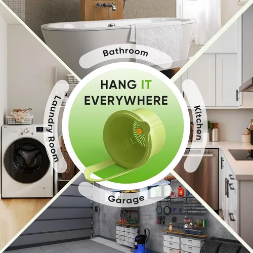 Vista 8 de Colador colgante de residuos de alimentos para fregadero, cesta coladora de fregadero con descarga de prensa, diseño autolimpiante, colador de Verde