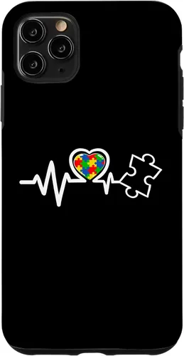 Vista 13 de Heart Puzzle Piece Heartbeat Cool Autism Awareness Case for iPhone 16