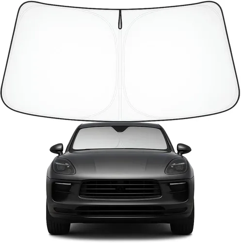 Vista 142 de Proadsy Parasol para parabrisas Rivian R1S 2022-2025 2026 de 4 capas plegable, protector de parasol frontal que bloquea los rayos UV, mantiene