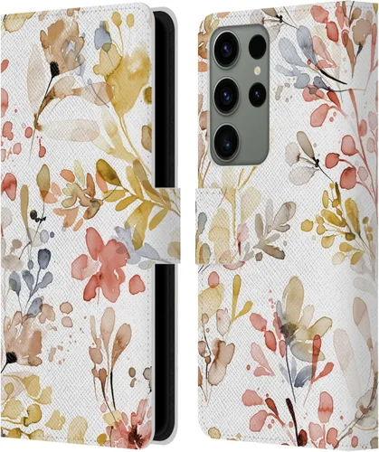 Vista 286 de Head Case Designs Officially Licensed Ninola Beige Wild Grasses Leather Wallet Case Compatible with Samsung Galaxy A07 4G
