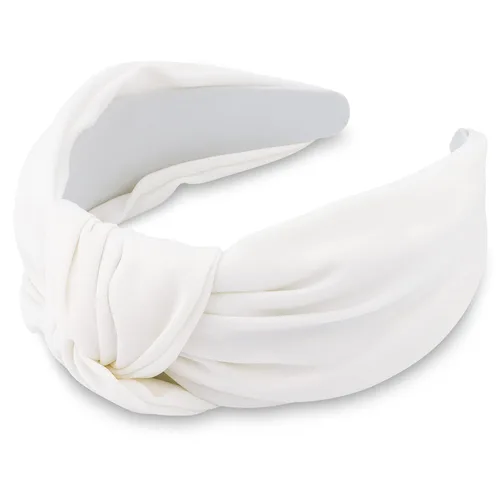 Vista 12 de TOBATOBA Diadema de seda satinada con nudo superior negro, grande, antideslizante, accesorios para el cabello para mujer