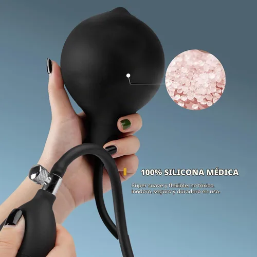 Vista 3 de Tapón anal inflable de silicona expandible.
