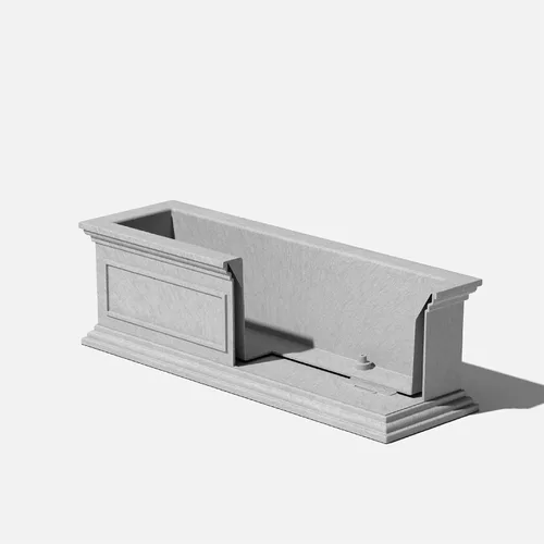 Vista 6 de Veradek Brixton - Maceta de plástico para ventana, maceta rectangular grande para balcón, alféizar de ventana al aire libre, resistente a las Gris