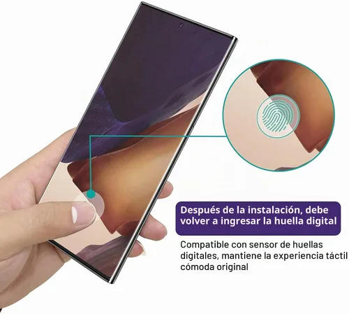 Vista 4 de AACL Protector de pantalla de vidrio templado para Samsung Galaxy Note 20 Ultra