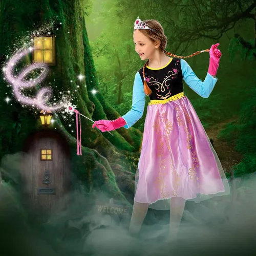 Vista 3 de TwisterCK Disfraz de princesa de Halloween para niñas Halloween Navidad cumpleaños juego de rol disfraz de cosplay