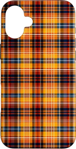 Vista 22 de Tartan Fall Plaid Halloween Orange Black Thanksgiving Autum Case for iPhone 16