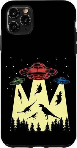 Vista 13 de Funda vintage de secuestro alienígena de dinosaurio para iPhone 17