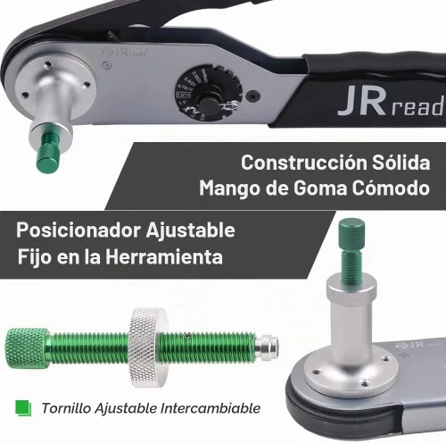 Vista 5 de JRready JRD-HDT-48 Deutsch - Herramienta de engarzado de contactos sólidos HDT-48-00 para tamaño 12, 16, 20 pines Deutsch, funciona con conectores