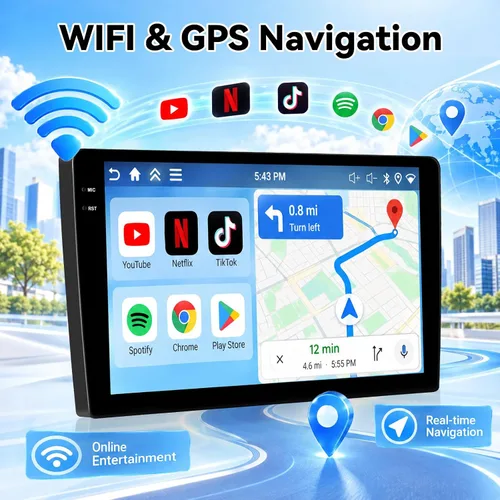 Vista 6 de [4+128G] Android 15 Radio de coche estéreo para Chevrolet Chevy Malibu 2009-2014 con CarPlay Android Auto, unidad de pantalla táctil de 9 pulgadas