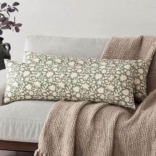 Vista 29 de Foindtower - Juego de 2 fundas de almohada decorativas con flores neutras estilo farmhouse, fundas de almohada boho para sofá, sofá cama