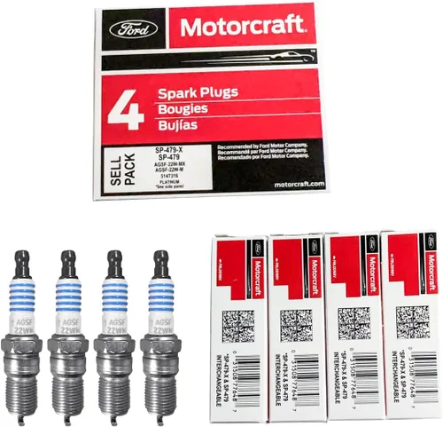 Vista 4 de MAS Juego de 8 bobinas de encendido amarillas, botas curvadas DG508 y 8 bujías Motorcraft Platinum SP479 compatibles con Ford F150 F250 Super Duty
