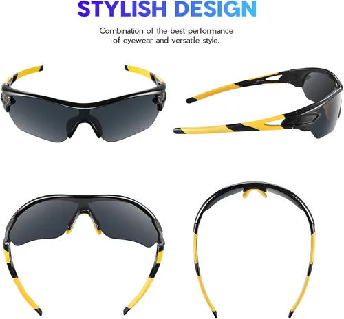 Vista 2 de Lentes de sol polarizados para hombres y mujeres jóvenes de béisbol ciclismo correr conducir pesca golf motocicletas lentes TAC UV400