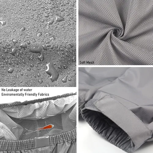 Vista 4 de WENTTUO Chaqueta impermeable para hombre, chaqueta de lluvia para hombre, traje de pantalones, abrigos de lluvia para hombres, equipo de lluvia