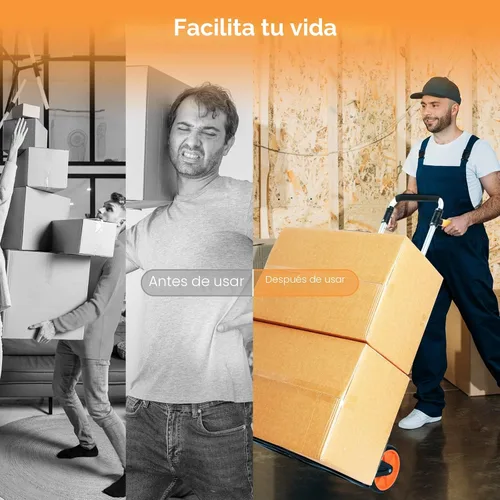 Vista 4 de Carretilla Doblante Teprovo, carretilla de aluminio resistente con capacidad de 309 libras, carretilla plegable para utilidades con manija