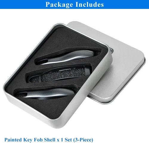 Vista 2 de AeroBon Funda pintada de 3 piezas para llavero compatible con reemplazo de carcasa de llave Porsche (MK1, gris ágata) Also fits 911 718 Boxster