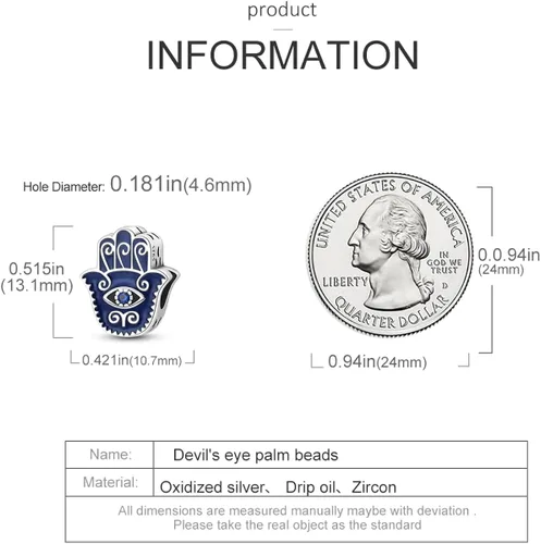 Vista 3 de Parmuz 925 Sterling Silver Charm for Bracelets Dog Evil Eye Travel Love Mom Dangle Charms for European Bracelets Necklace Pendant Beads Jewelry Gift