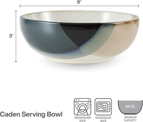 Vista 3 de Gourmet Basics by Mikasa Caden - Cuenco para servir, 9 pulgadas