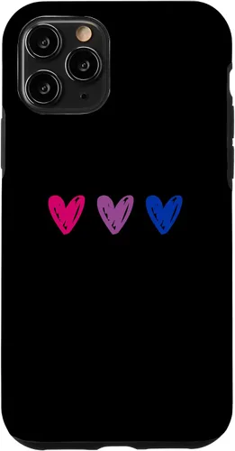 Vista 27 de iPhone 16 Bisexual Pride Hearts Bi Pride Flag Case