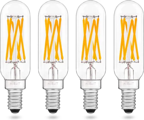 Vista 11 de Antique T8/T6/T25 LED Light Bulbs, 2 Watt(25W Equivalent), Warm White 2700K, E12 Small Candelabra Base, AIELIT Vintage Tube Edison Dimmable LED Bulb
