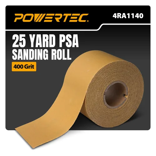 Vista 9 de POWERTEC Juego de rollos de papel de lija PSA de 2-3/4", 25 yardas